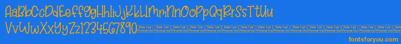 Balloon Bash Demo Font – Orange Fonts on Blue Background