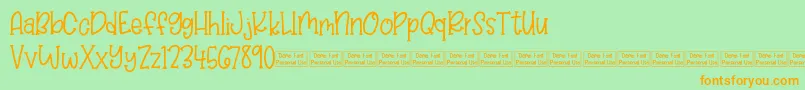 Balloon Bash Demo Font – Orange Fonts on Green Background