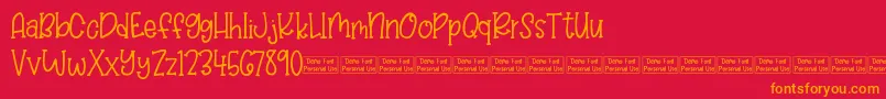 Balloon Bash Demo Font – Orange Fonts on Red Background