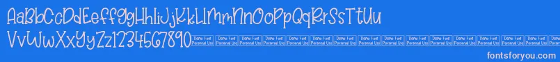 Balloon Bash Demo Font – Pink Fonts on Blue Background