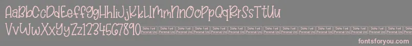 Balloon Bash Demo Font – Pink Fonts on Gray Background