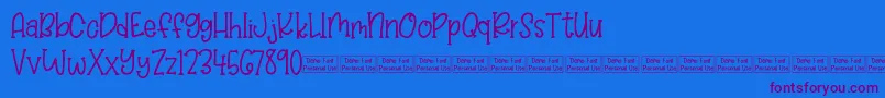 Balloon Bash Demo Font – Purple Fonts on Blue Background