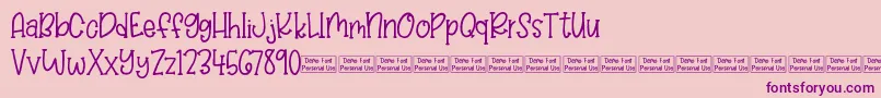 Balloon Bash Demo Font – Purple Fonts on Pink Background