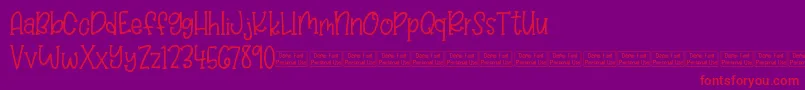 Balloon Bash Demo Font – Red Fonts on Purple Background