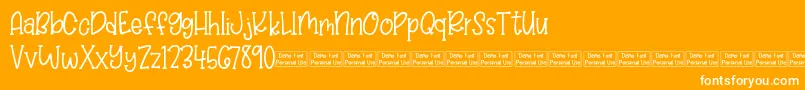 Balloon Bash Demo Font – White Fonts on Orange Background