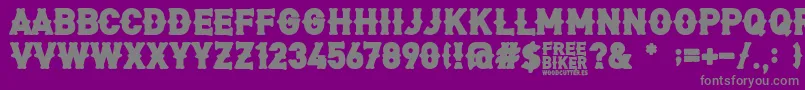 FreeBiker Font – Gray Fonts on Purple Background