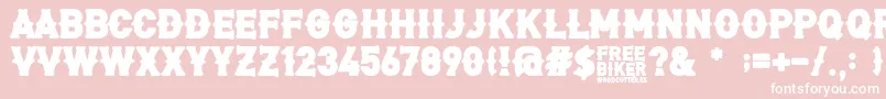 FreeBiker Font – White Fonts on Pink Background