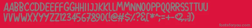 Balloon Pops Font – Gray Fonts on Red Background