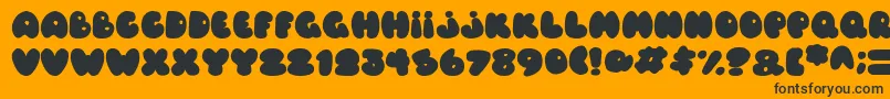 Police Balloons Italic – polices noires sur fond orange