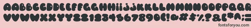Balloons Italic-Schriftart – Schwarze Schriften auf rosa Hintergrund