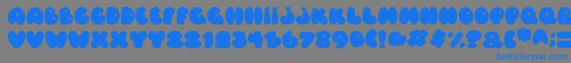 Balloons Italic-Schriftart – Blaue Schriften auf grauem Hintergrund