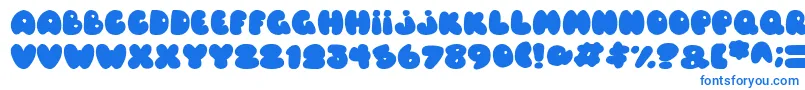 Police Balloons Italic – polices bleues sur fond blanc