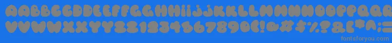 Шрифт Balloons Italic – серые шрифты на синем фоне