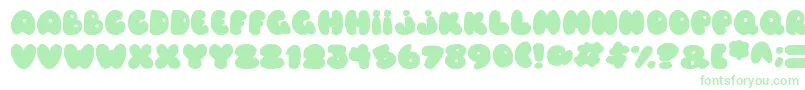 Шрифт Balloons Italic – зелёные шрифты на белом фоне