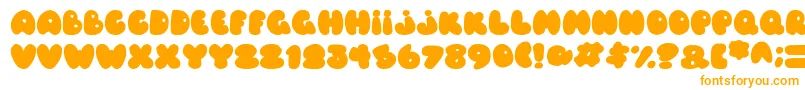 fuente Balloons Italic – Fuentes Naranjas Sobre Fondo Blanco