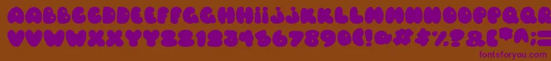 Police Balloons Italic – polices violettes sur fond brun