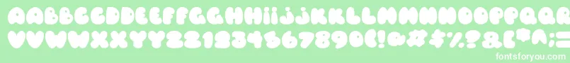 Balloons Italic Font – White Fonts on Green Background