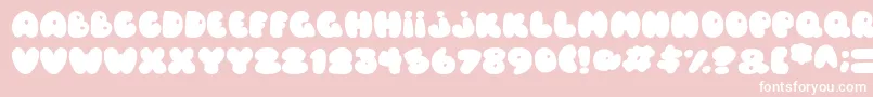 Balloons Italic-Schriftart – Weiße Schriften auf rosa Hintergrund