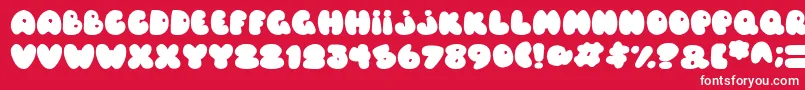 Fonte Balloons Italic – fontes brancas em um fundo vermelho