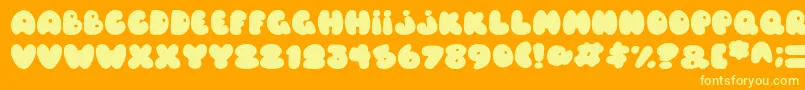 Balloons Italic-fontti – keltaiset fontit oranssilla taustalla