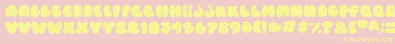 Czcionka Balloons Italic – żółte czcionki na różowym tle
