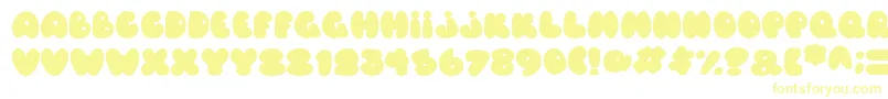 Czcionka Balloons Italic – żółte czcionki