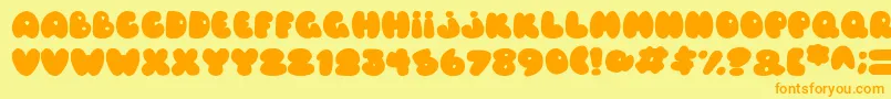 Balloons Italic Font – Orange Fonts on Yellow Background