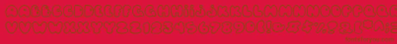 Balloons-fontti – ruskeat fontit punaisella taustalla