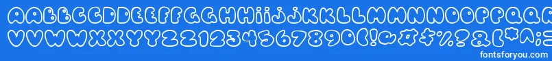 Balloons Font – White Fonts on Blue Background
