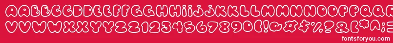 フォントBalloons – 赤い背景に白い文字