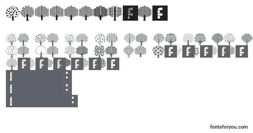 BalloonTrees Font – alphabet, numbers, special characters