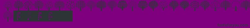 BalloonTrees Font – Black Fonts on Purple Background