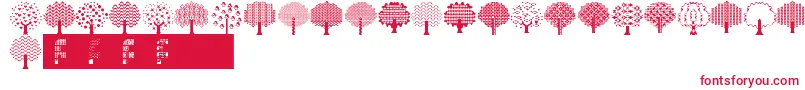 BalloonTrees Font – Red Fonts on White Background