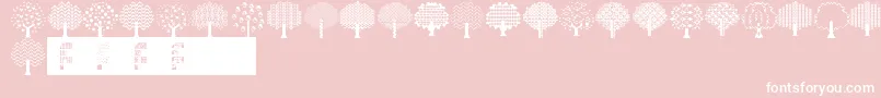 BalloonTrees Font – White Fonts on Pink Background