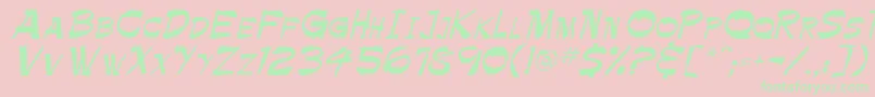 BALLOT   Font – Green Fonts on Pink Background