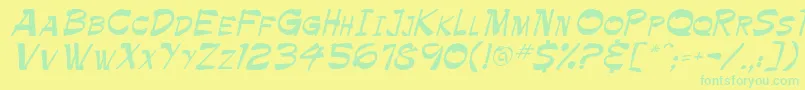 BALLOT   Font – Green Fonts on Yellow Background