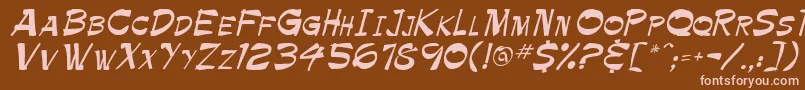 BALLOT   Font – Pink Fonts on Brown Background