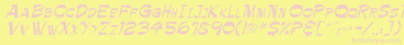 BALLOT   Font – Pink Fonts on Yellow Background