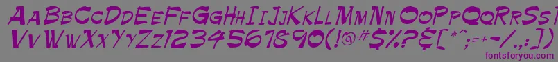 BALLOT   Font – Purple Fonts on Gray Background