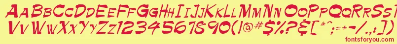 BALLOT   Font – Red Fonts on Yellow Background