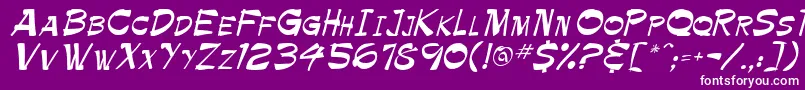 BALLOT   Font – White Fonts on Purple Background
