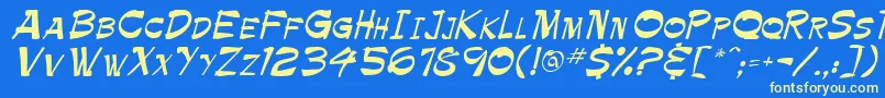 BALLOT   Font – Yellow Fonts on Blue Background