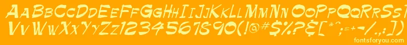 BALLOT   Font – Yellow Fonts on Orange Background