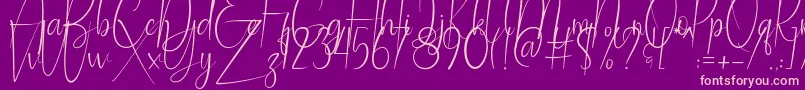 Ballroom Demo Font – Pink Fonts on Purple Background