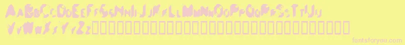 BALLS    Font – Pink Fonts on Yellow Background