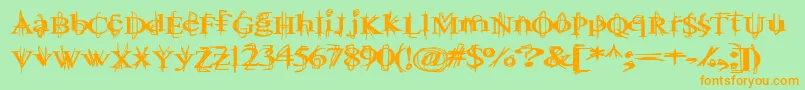 BALLT    Font – Orange Fonts on Green Background