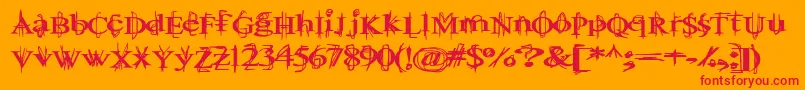 BALLT    Font – Red Fonts on Orange Background