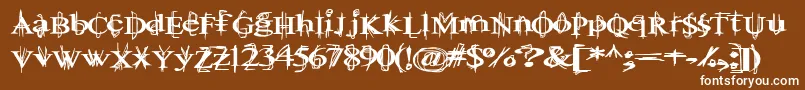 BALLT    Font – White Fonts on Brown Background