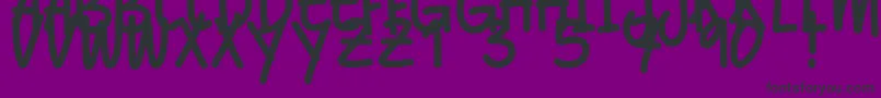 Balltimore Caps Font – Black Fonts on Purple Background