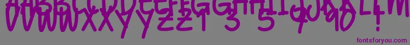 Balltimore Caps Font – Purple Fonts on Gray Background